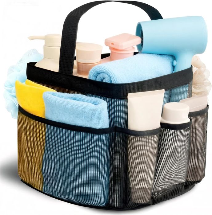 Asisnt Mesh Shower Caddy with 9 Pockets Large Capacity